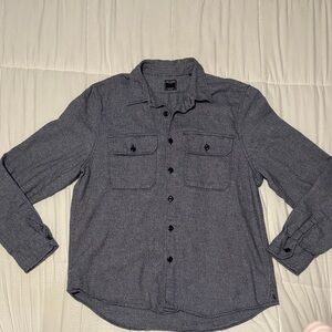 Todd Snyder New York Men's Blue Herringbone Workshirt Size L